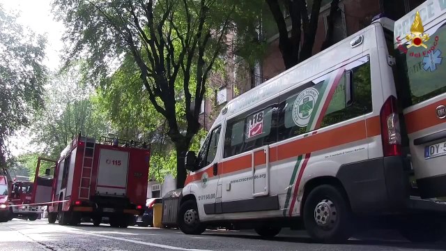 Torino - Incendio in una palazzina di Via Breglio (05.08.15)