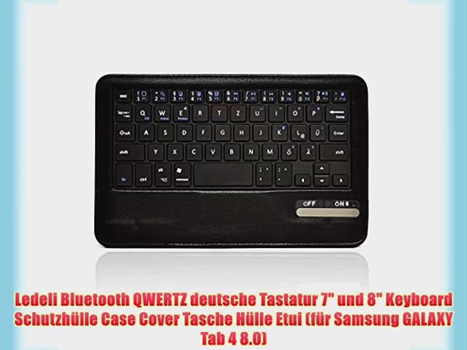 Ledeli Bluetooth QWERTZ deutsche Tastatur 7 und 8 Keyboard Schutzh?lle Case Cover Tasche H?lle
