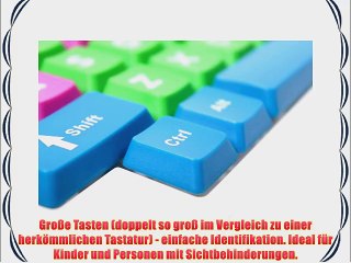 Bunte USB Kinder-Lerntastatur Englisches QWERTY-Layout