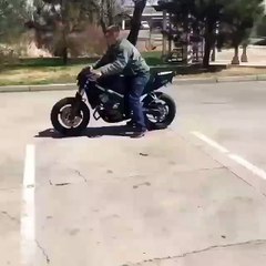 Extra race and breaks kick his butts on bike lol