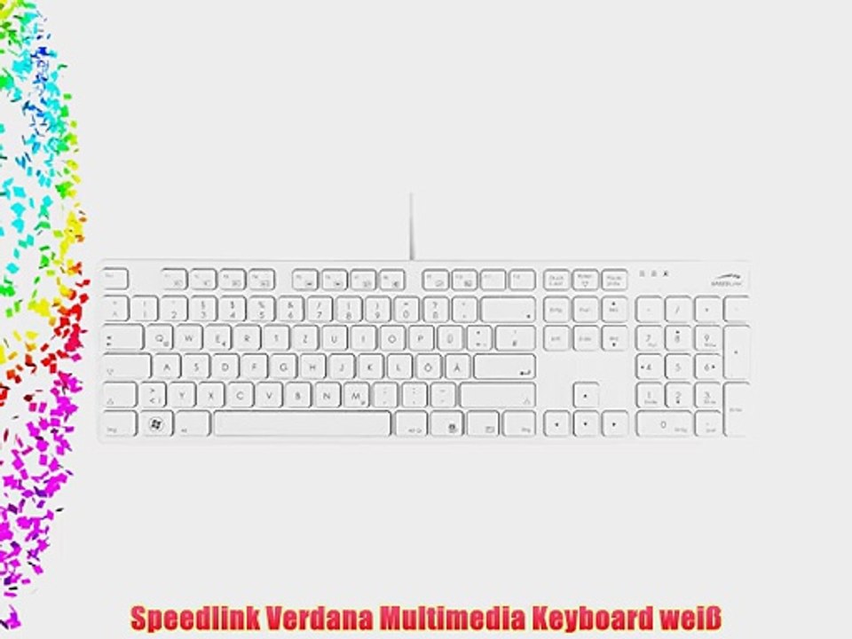 Speedlink Verdana Multimedia Tastatur (10 Multimedia-Tasten USB)