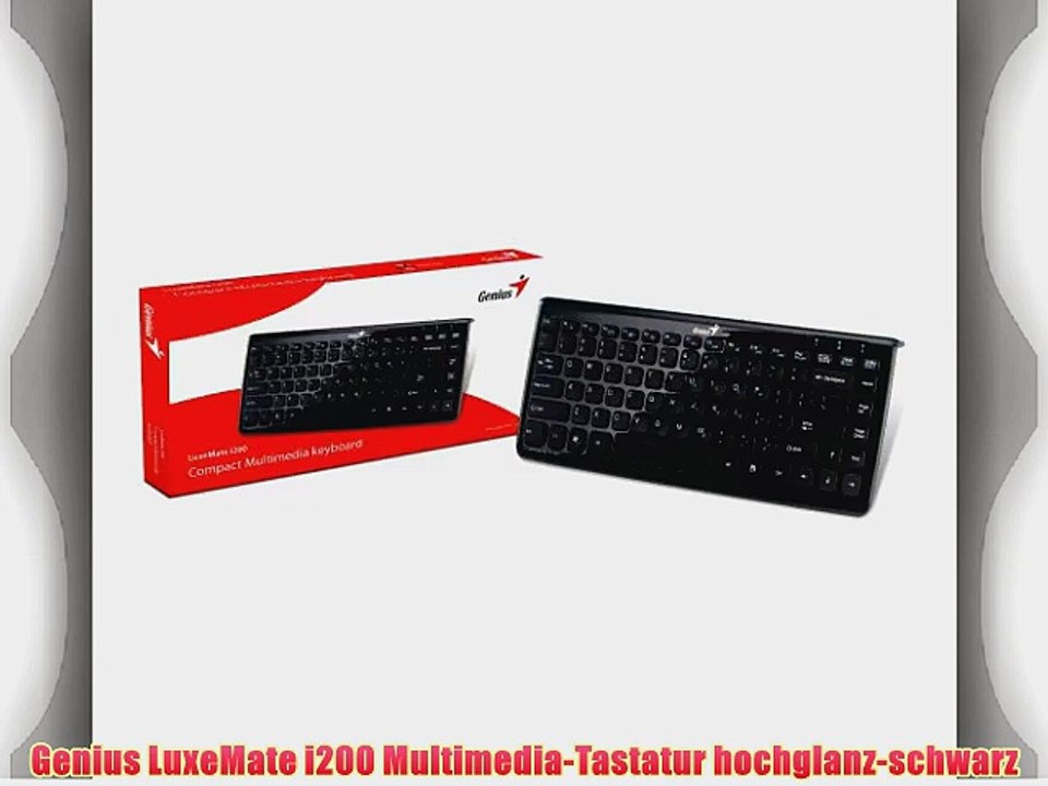 Genius LuxeMate i200 Multimedia-Tastatur hochglanz-schwarz