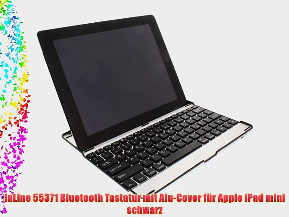 InLine 55371 Bluetooth Tastatur mit Alu-Cover f?r Apple iPad mini schwarz