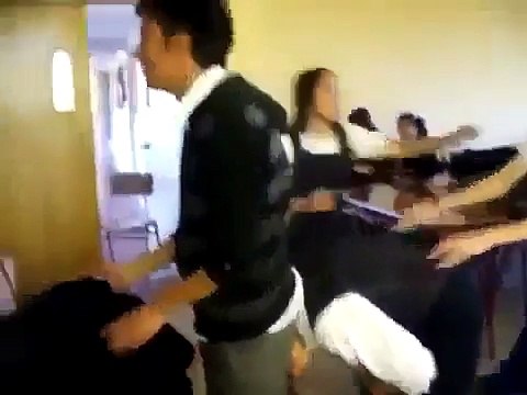 Girls and boys playing in the school