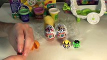 Play Doh Surprise Easter Eggs kinder Spongebob Marvel Mickey Hello Kitty Little Pony by la