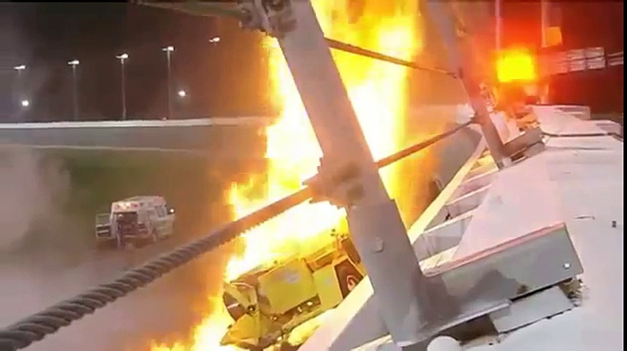 FULL Juan Pablo Montoya hits jet dryer at Daytona 500 video Dailymotion