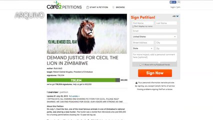 Zimbábue adia julgamento do organizador da caça do leão Cecil