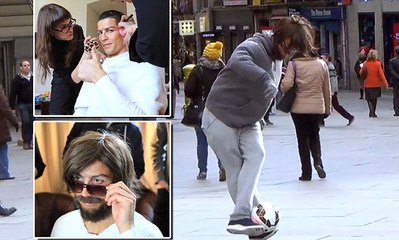 Cristiano Ronaldo disguised in public