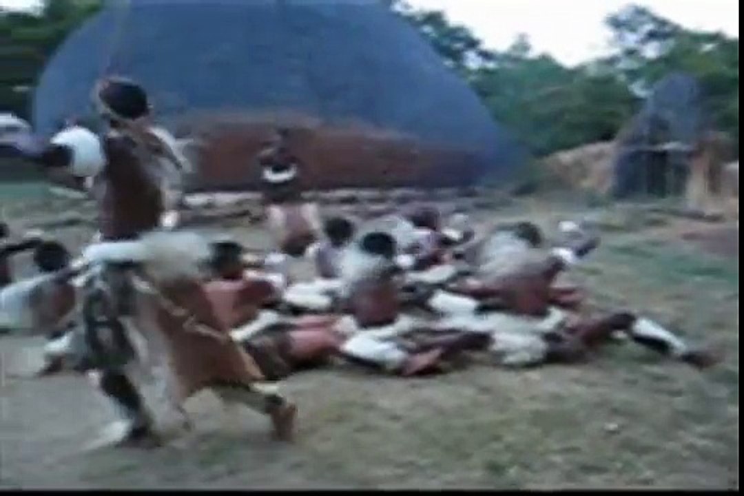 Zulu kids Dancing, Singing & Stick Fighting, Isandlwana