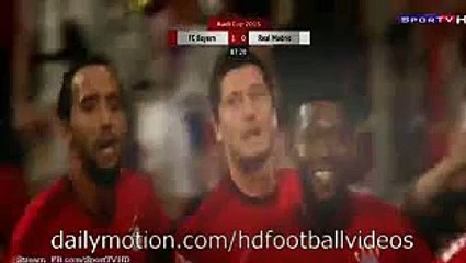 Goal Lewandowski Bayern Munchen 0-1 Real Madrid (Audi Cup Final 2015) HD