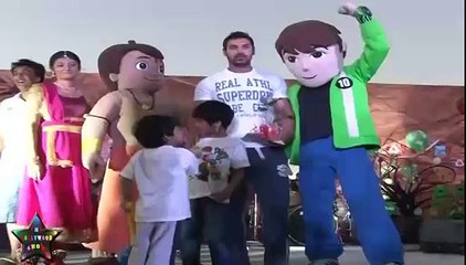 John Abraham WIth Cartoon Character Chhota Bheem & Ben Ten