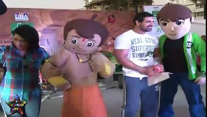 John Abraham WIth Cartoon Character Chhota Bheem & Ben Ten