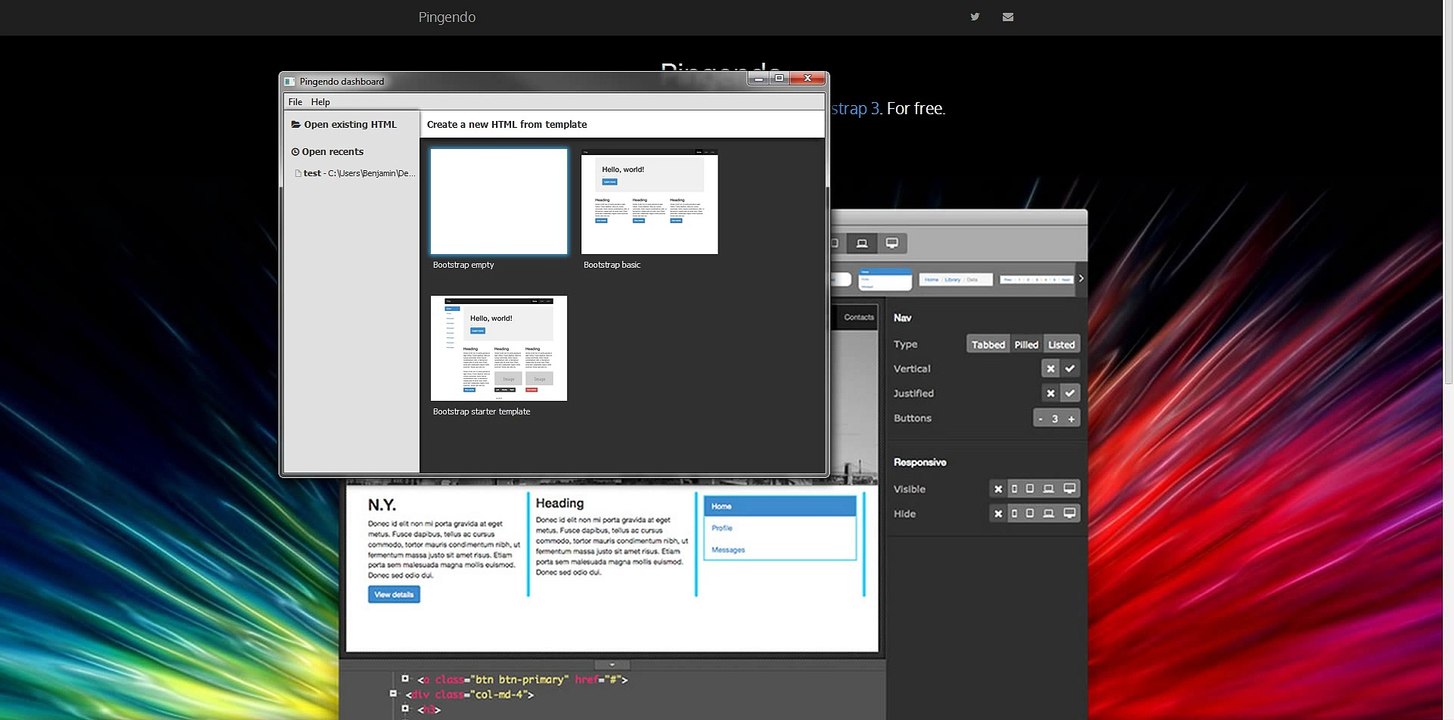 PIGENDO_Concevoir un theme bootsrap  avec pingendo  www.devandclick.fr