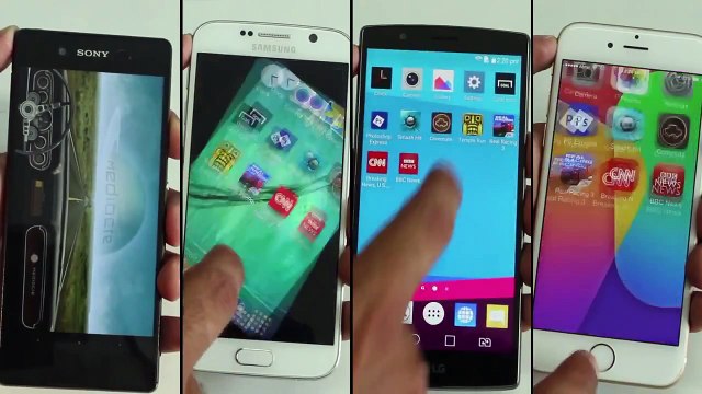 Sony Xperia Z3+ vs LG G4 vs Galaxy S6 vs iPhone 6 Speed Test 4K