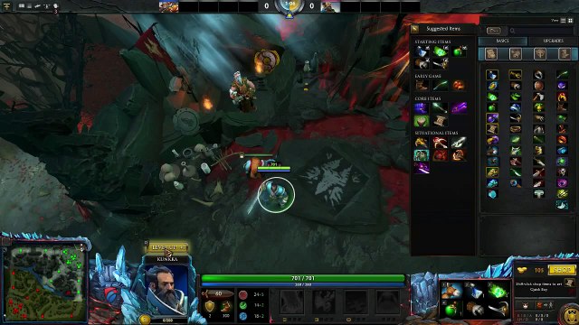 DOTA 2 1v1 match: Kunnka VS Techies (The Insanity of Techies)