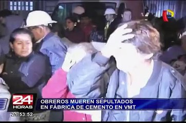 Obreros mueren sepultados en fábrica de cemento en VMT