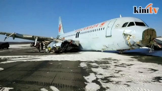 Pesawat Air Canada mendarat cemas, 23 orang cedera