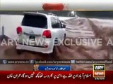 Imran Khan Crosses The Heavily Flooded Bridge
