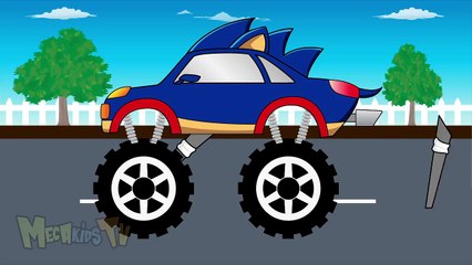 Sonic Truck - Monster Trucks For Children - Mega Kids Tv