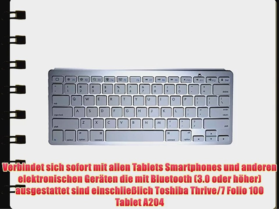 Cooper Cases(TM) B1 universelle Bluetooth Funktastatur f?r Toshiba Thrive/7 Folio 100 Tablet