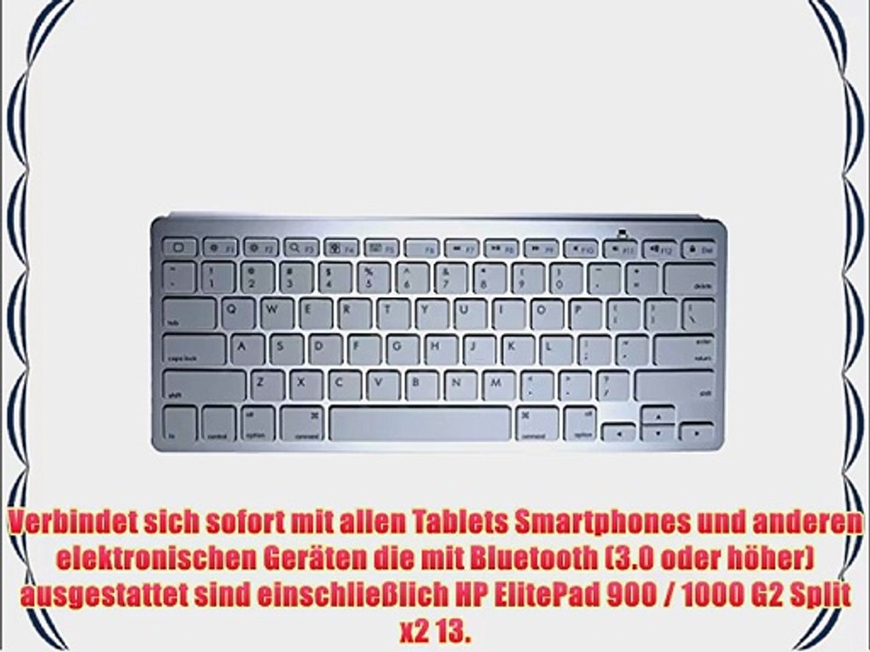 Cooper Cases(TM) B1 universelle Bluetooth Funktastatur f?r HP ElitePad 900 / 1000 G2 Split