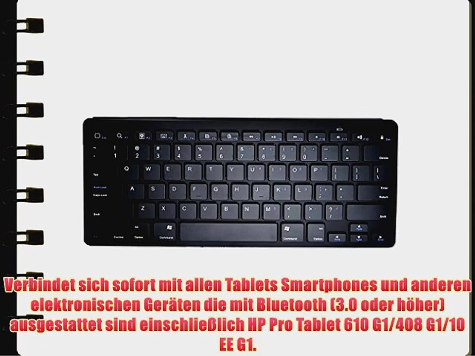 Cooper Cases(TM) B1 universelle Bluetooth Funktastatur f?r HP Pro Tablet 610 G1/408 G1/10 EE