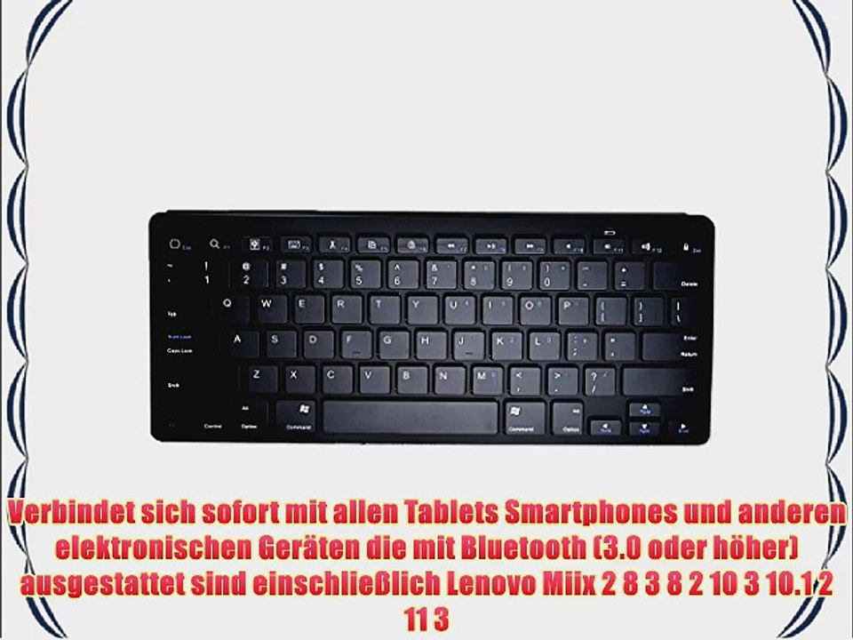 Cooper Cases(TM) B1 universelle Bluetooth Funktastatur f?r Lenovo Miix 2 8 3 8 2 10 3 10.1