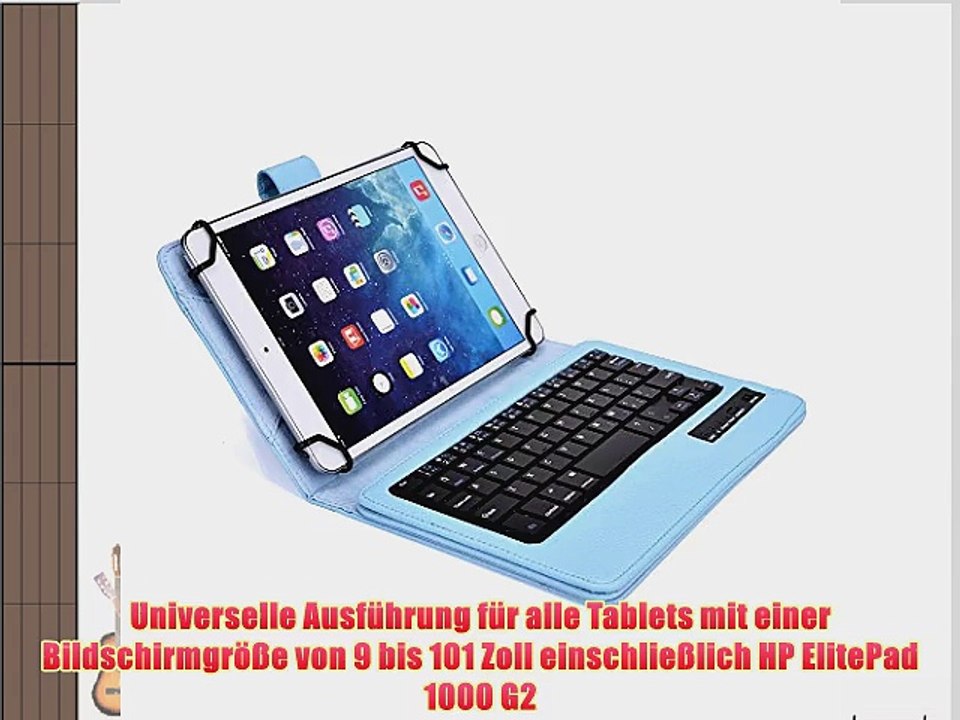 Cooper Cases(TM) Infinite Executive HP ElitePad 1000 G2 Universal Folio-Tastatur in Hellblau