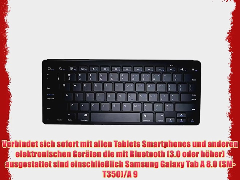 Cooper Cases(TM) B1 universelle Bluetooth Funktastatur f?r Samsung Galaxy Tab A 8.0 (SM-T350)/A