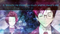 four well/good and four bad written male characters in anime (supercritical overview)