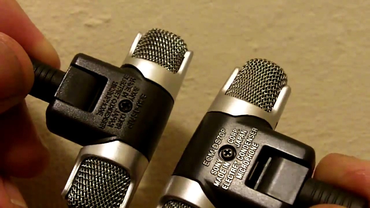 Sony ECM-DS70P fake Mic side-by-side comparison