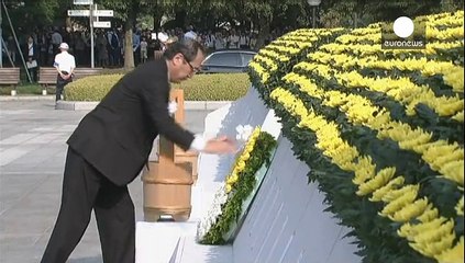 اليابانيون يحيون الذكرى 70 لقصف الولايات المتحدة هيروشيما