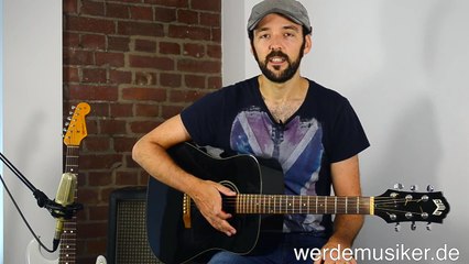 Gitarre lernen: Wonderwall - Oasis - Teil 1 - Guitar lesson - german