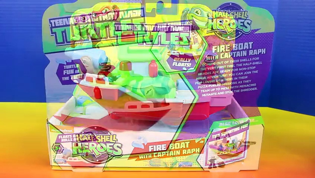 Teenage Mutant Ninja Turtles Half Shell Heroes TMNT Fire Boat Captain Raph Dive Boat Donnie