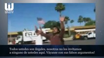 Nativo Americano en protesta anti-inmigrante, les dice: 