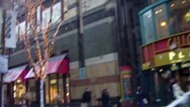 Driving with heavy winds and snow on Michigan Ave. (Chicago)