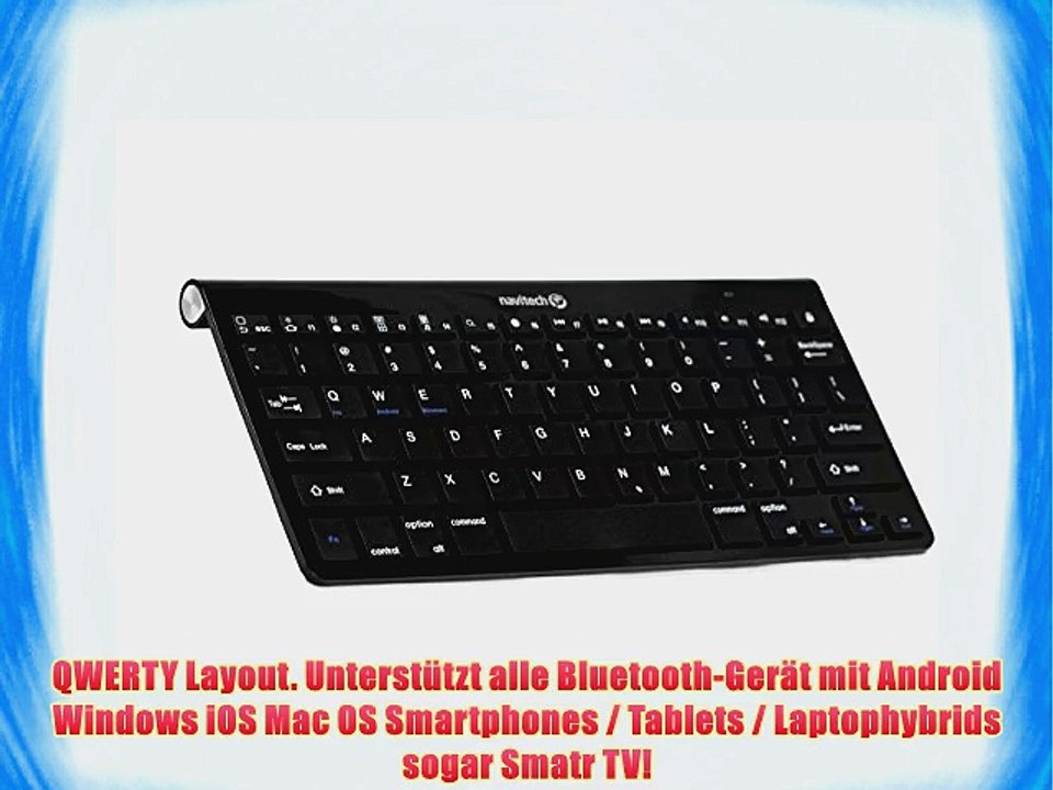Navitech Schwarz Wireless Bluetooth Keyboard / Tastatur f?r das Vodafone Tab prime 6