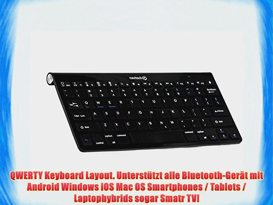 Navitech Schwarz Wireless Bluetooth QWERTY Keyboard / Tastatur f?r das MEDION LIFETAB S10346