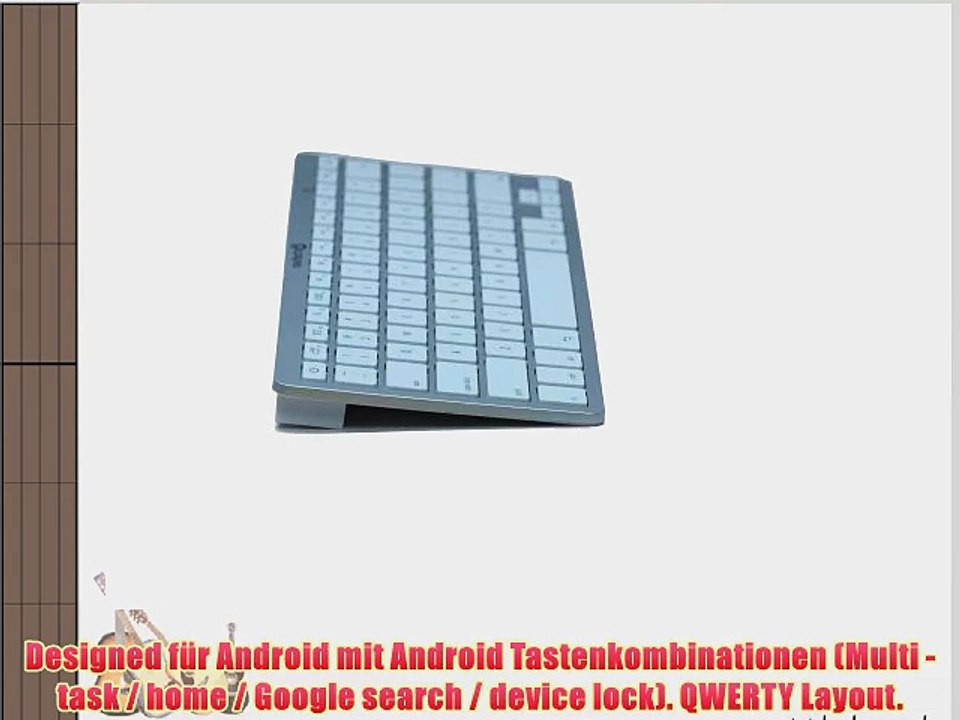 Navitech Silber Schlankes Wireless Bluetooth 3.0 Android Keyboard / Tastatur f?r das ASUS ZenPad
