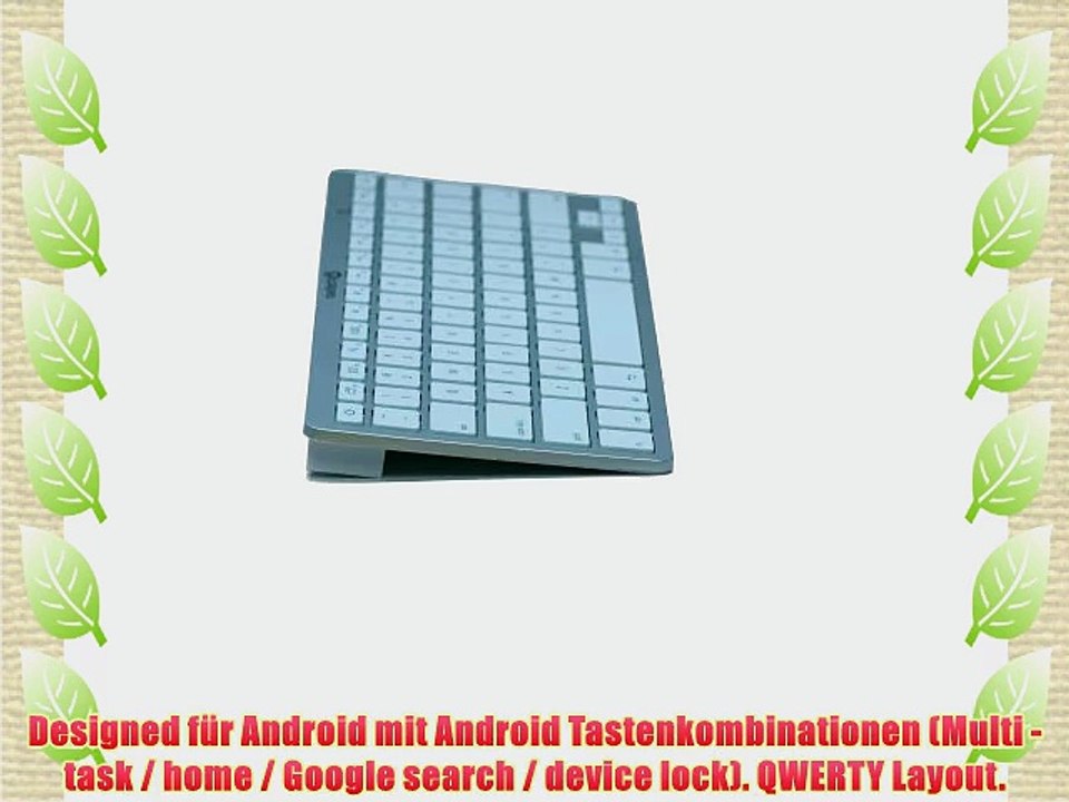 Navitech Silber Schlankes Wireless Bluetooth 3.0 Android Keyboard / Tastatur f?r das Asus ZenPad