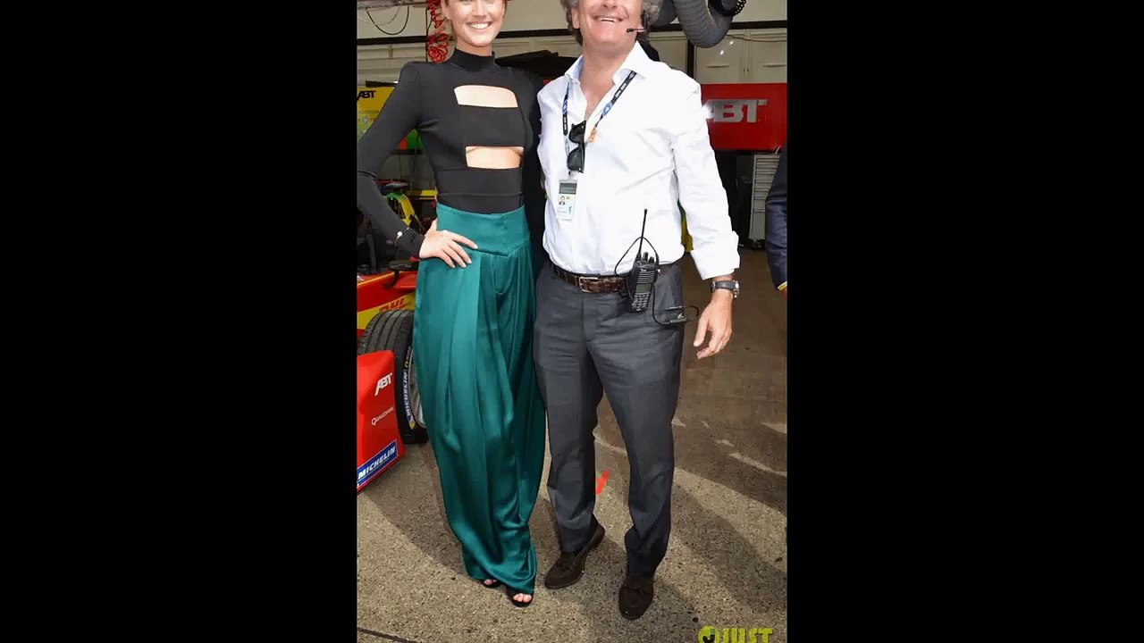 Toni Garrn Cheers on Team Germany at Formula E Race