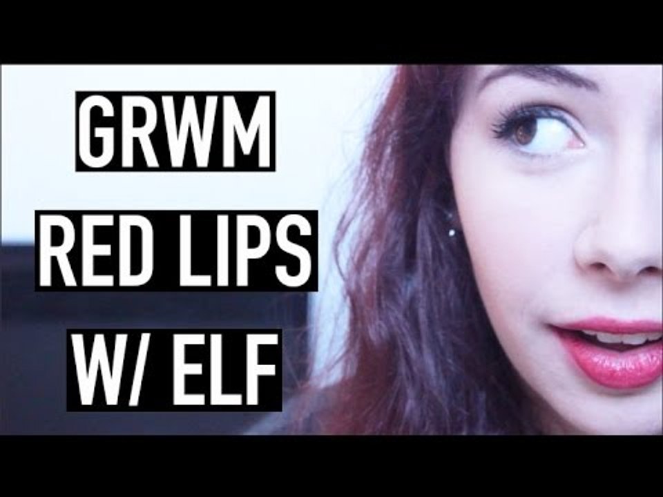 GRWM - RED LIPS w/ ELF | Because Cats