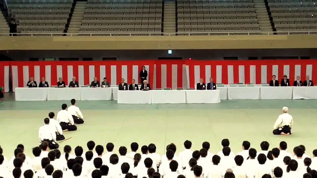Aikido Doshu Ueshiba Moriteru Sensei at the 54th All Japan Student Aikido Demonstration