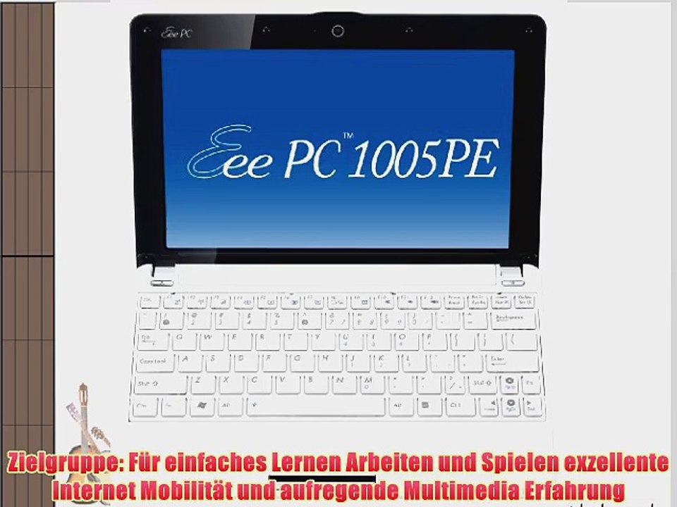 Asus Eee PC 1005PE 257 cm (101 Zoll) Netbook (Intel Atom N450 1.6GHz 1GB RAM 250GB HDD Win