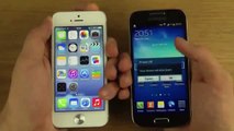 iPhone 5 iOS 7 Beta 4 vs Samsung Galaxy S4 Mini Which Is Faster