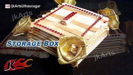 HOW TO make Storage box from Ice Cream Stick art and craft