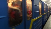 Another busy subway ride in Kiev, Ukraine Киев, Украина