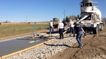 Bulls get a new feedbunk, pouring concrete for feeding bulls in the winter