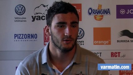 Charles Ollivon excité et content avant son premier match avec le RCT