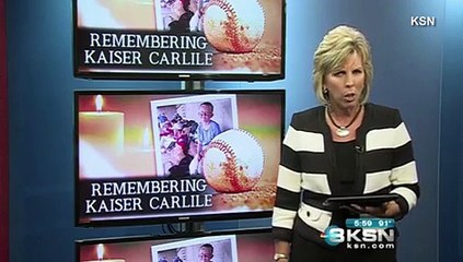 Kaiser Carlile, 9, was fatally struck in the head by baseball swing and...